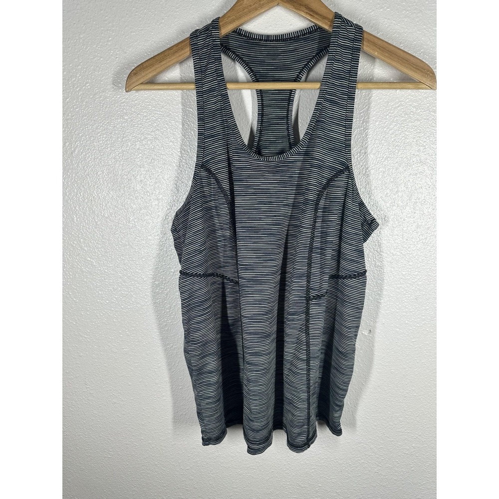 Xersion Tank Top Womens Small Gray Striped Racerback Everair‎ Athletic Workout